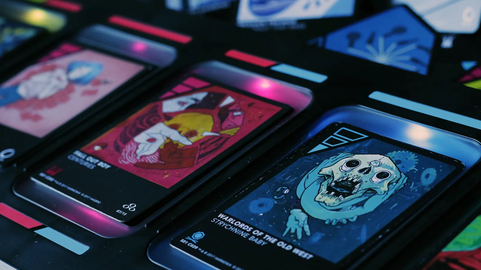 Close-up of Anderson .Paak DropMix card showing instrument icons and track information